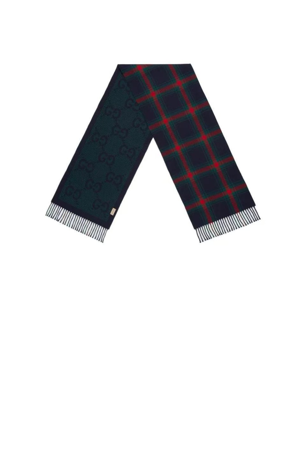 구찌 GG 스코틀랜드 체크 울 스카프 715385