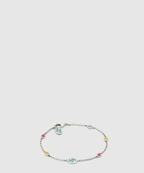 구찌 멀티컬러 에나멜 인터로킹 G 팔찌 728951