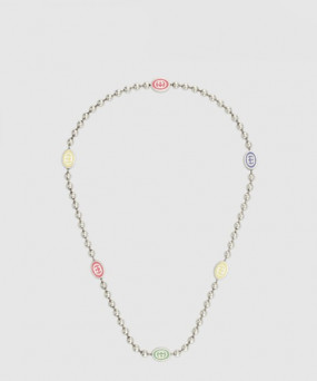 구찌 인터로킹 G 볼 체인 목걸이 753448