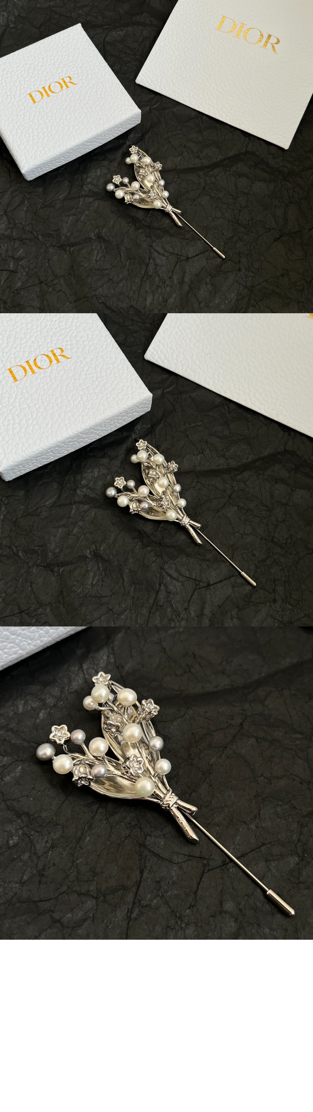 디올 은방울꽃 브로치 V1013