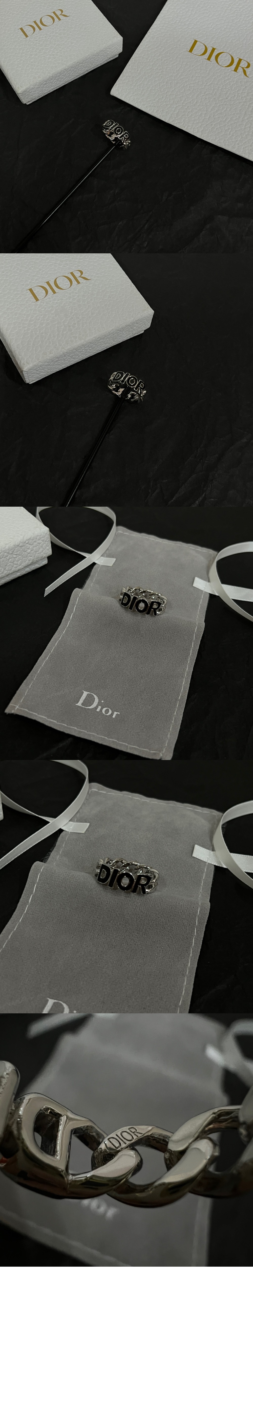 디올 체인 링크 반지 R2171