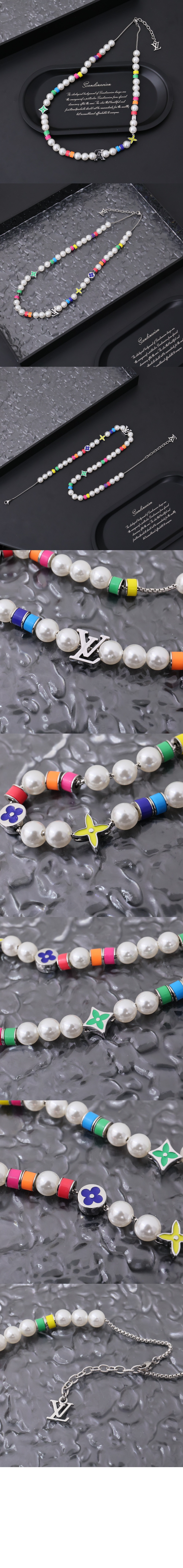 루이비통 모노그램 펄 파티 목걸이 M01500