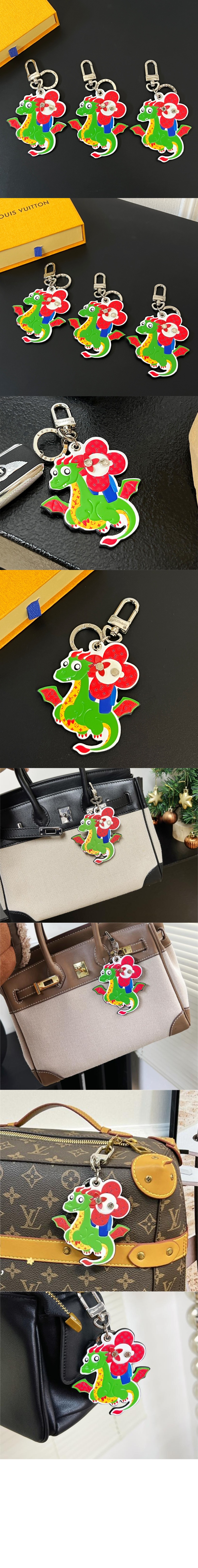 루이비통 LV 드래곤 비비안 피규어 키홀더 & 백 참 M01466