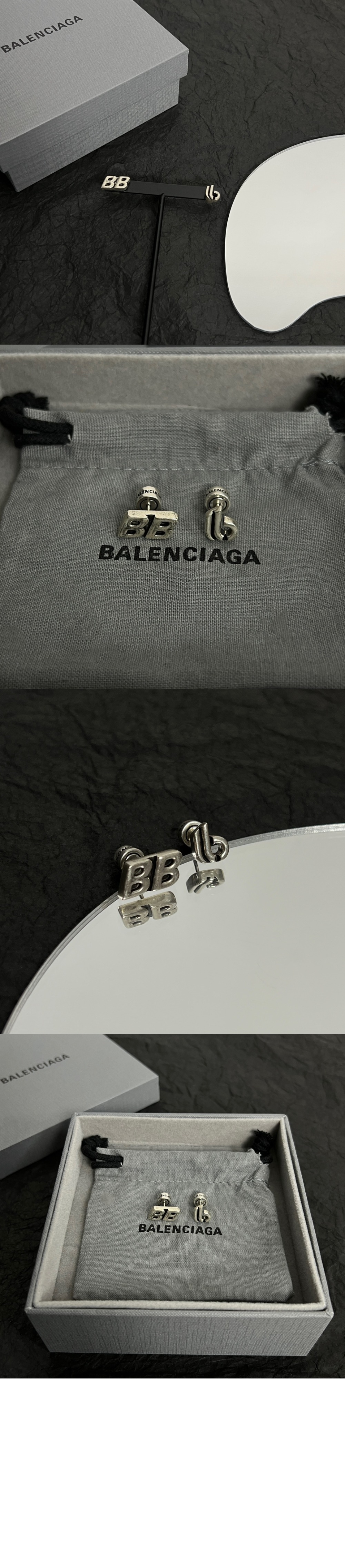 발렌시아가 더블 B 귀걸이 723856