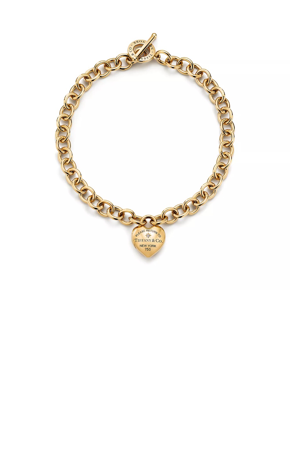 풀하트 핀 목걸이