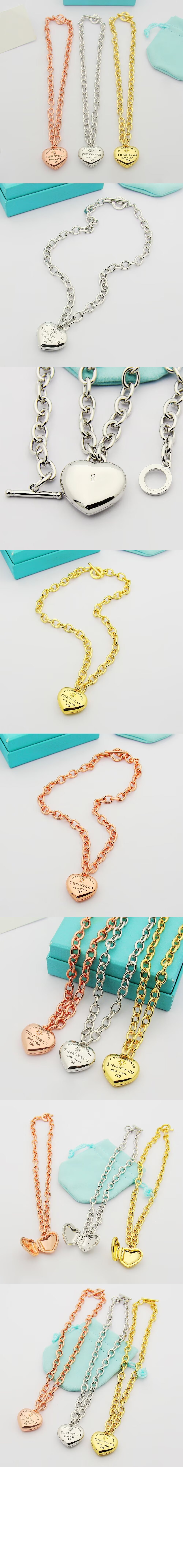 풀하트 핀 목걸이