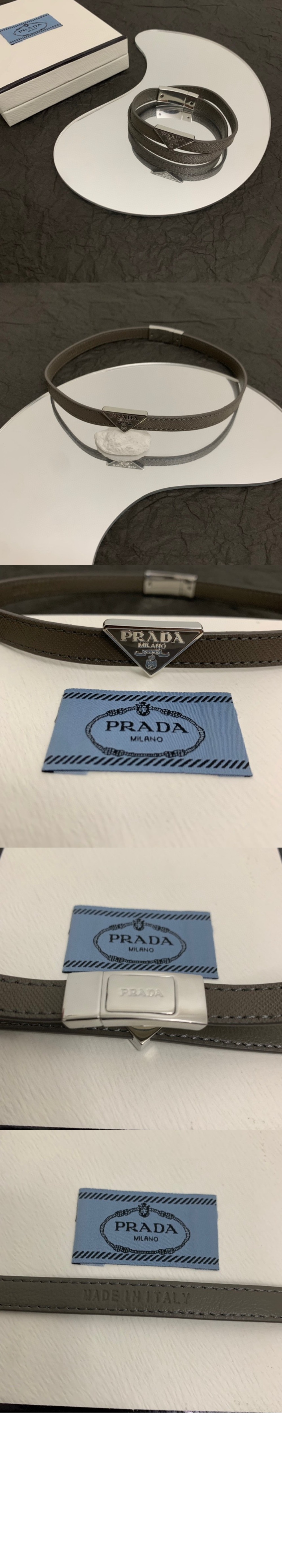 프라다 로고 장식 랩 브레이슬릿 2IB286