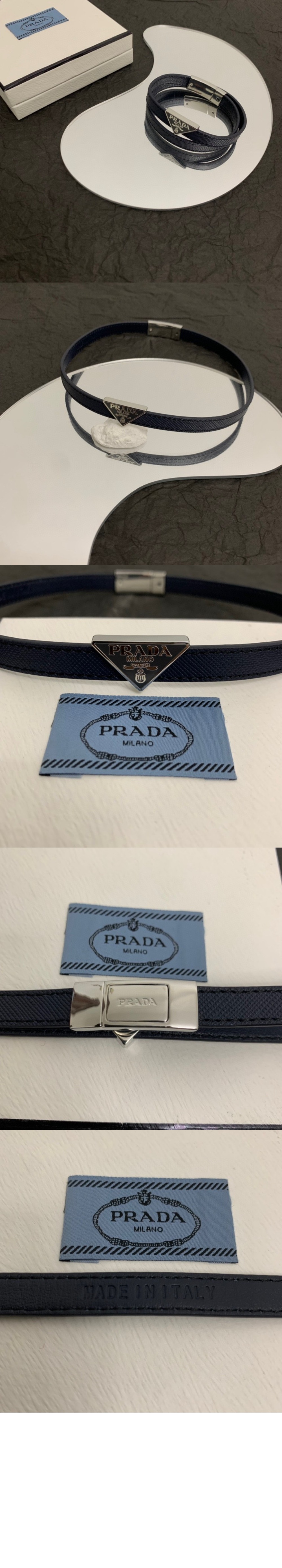 프라다 로고 장식 랩 브레이슬릿 2IB286