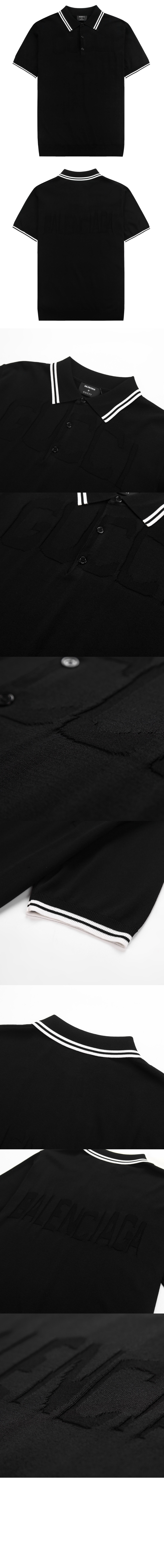 구찌 면 폴로 셔츠