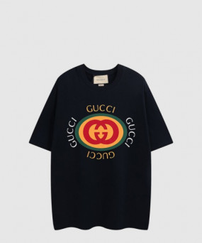 구찌 프린트 면 티셔츠