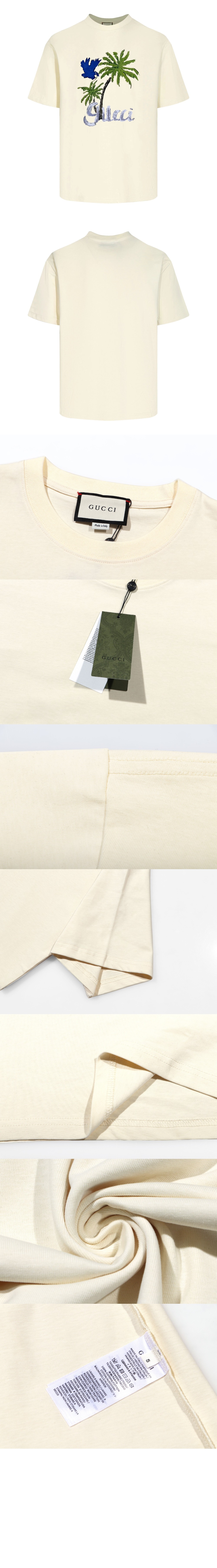 구찌 프린트 면 티셔츠