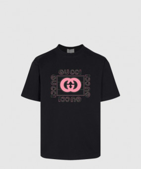 구찌 프린트 면 티셔츠