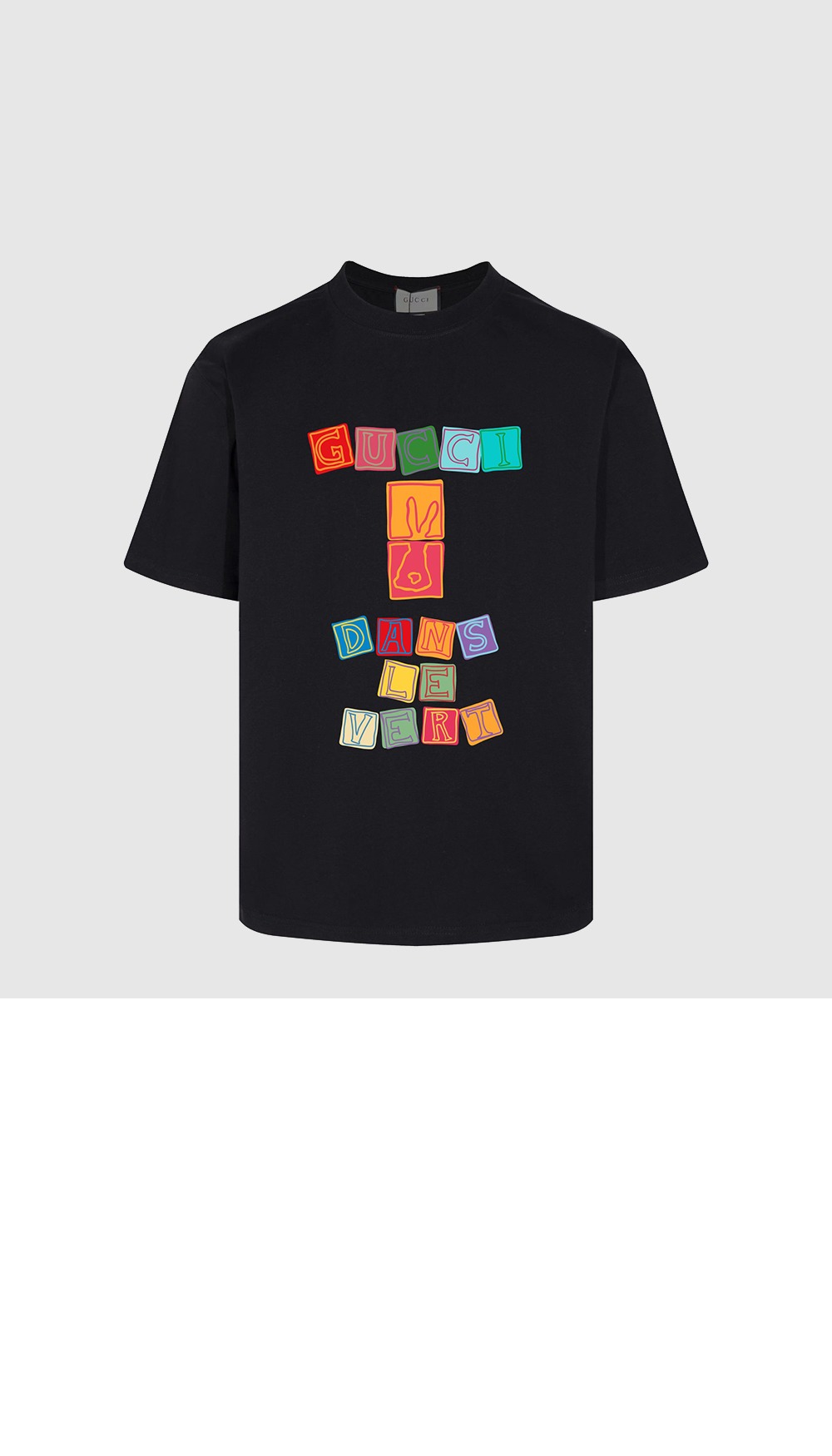 구찌 프린트 면 티셔츠