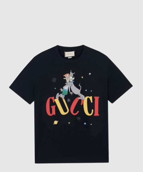 구찌 프린트 면 티셔츠