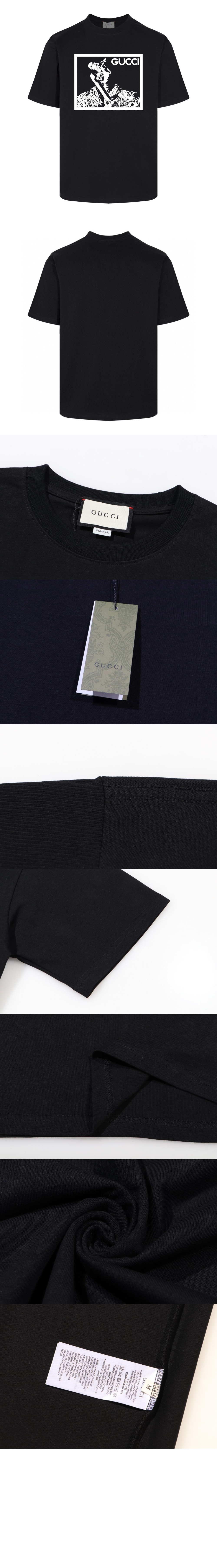 구찌 프린트 면 티셔츠