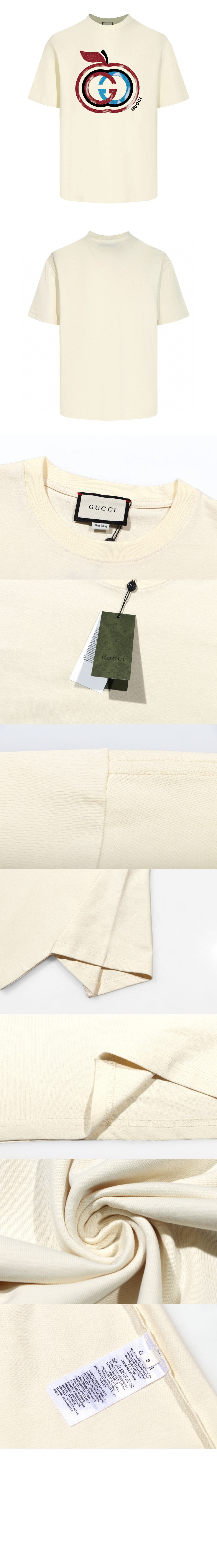 구찌 프린트 면 티셔츠