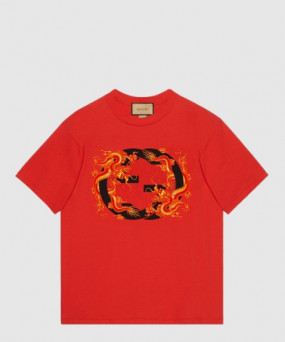 구찌 프린트 면 티셔츠