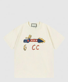 구찌 프린트 면 티셔츠