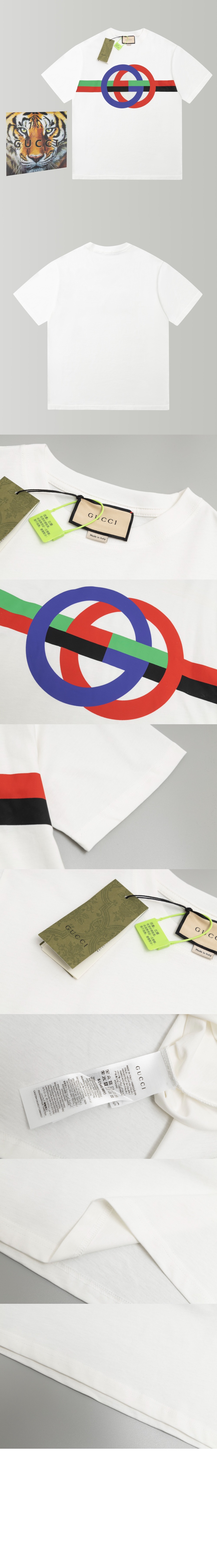 구찌 프린트 코튼 티셔츠