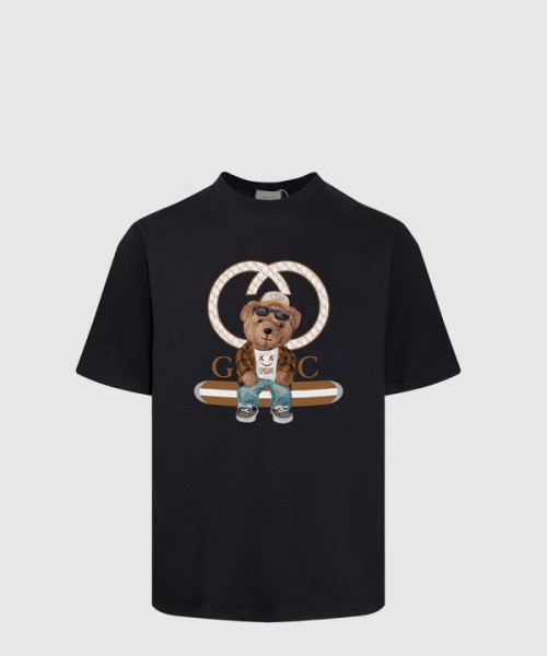 구찌 프린트 면 티셔츠