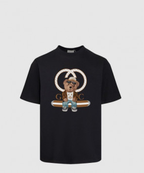 구찌 프린트 면 티셔츠