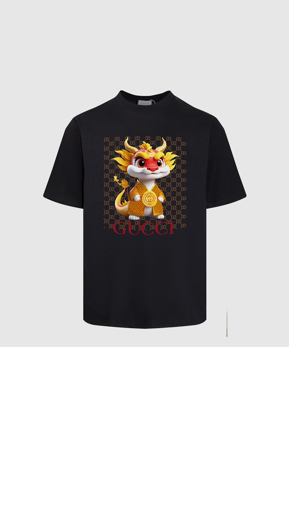 구찌 프린트 면 티셔츠