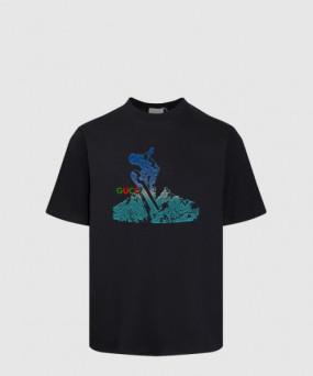 구찌 프린트 면 티셔츠