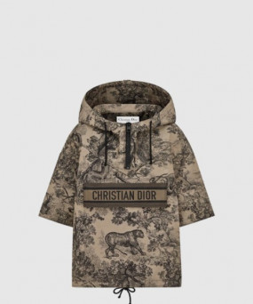 디올 로고 후드 긴팔