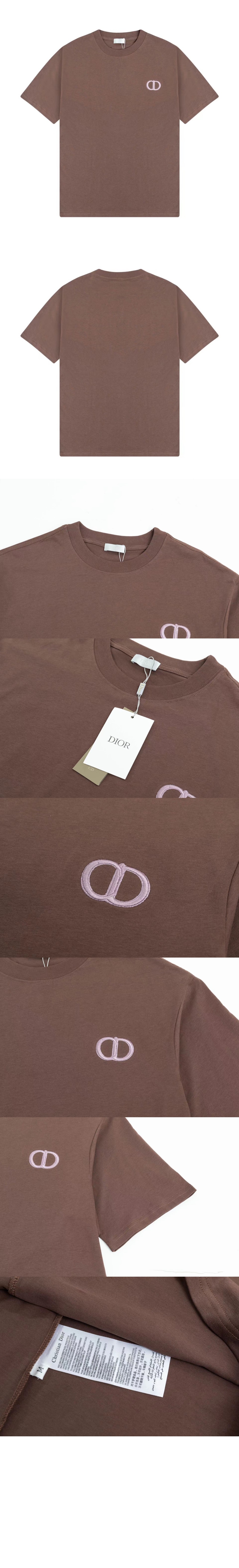 디올 로고 프린트 반팔