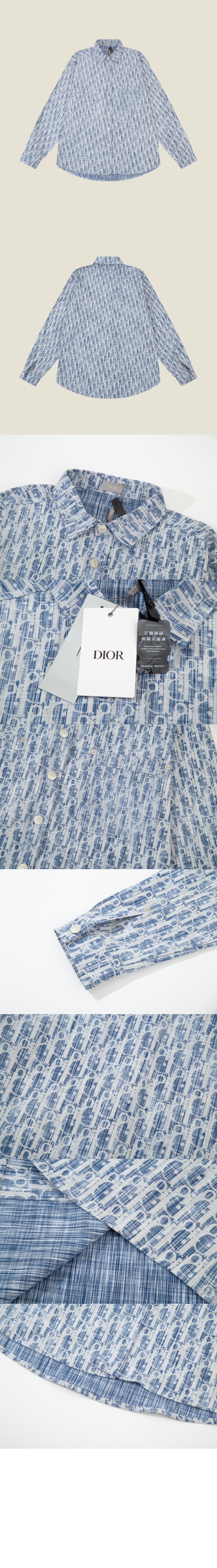 디올 로고 셔츠