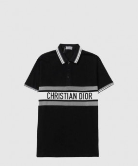 디올 로고 프린트 반팔