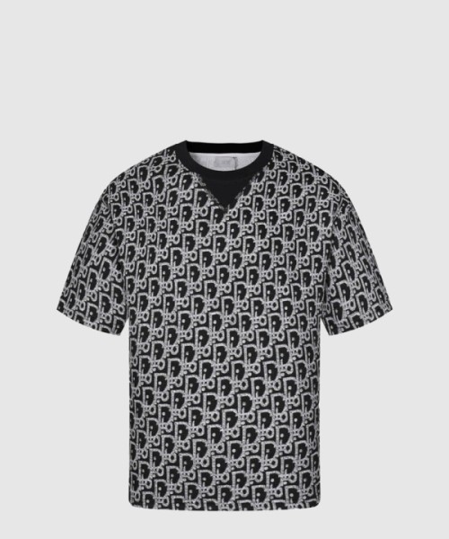 디올 로고 프린트 반팔