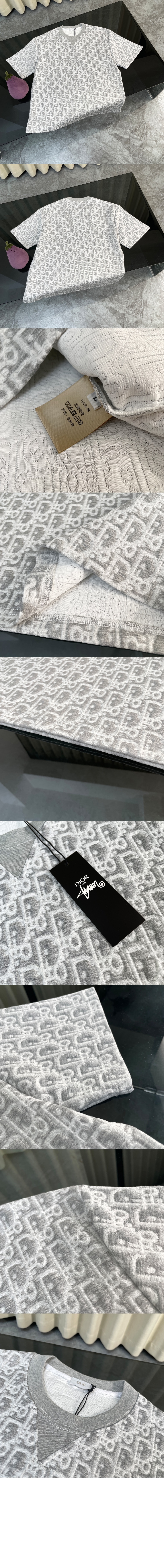 디올 로고 프린트 반팔