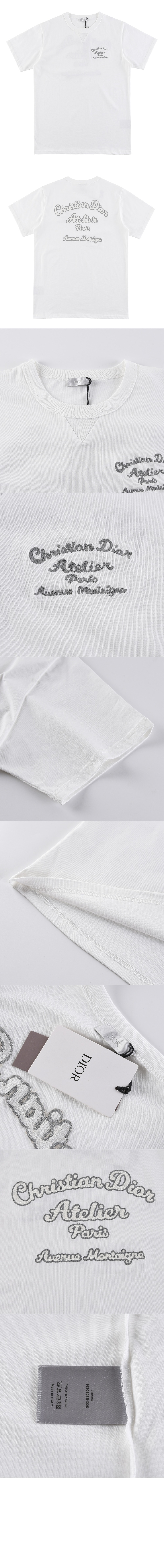 디올 로고 프린트 반팔