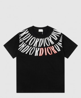 디올 로고 프린트 반팔