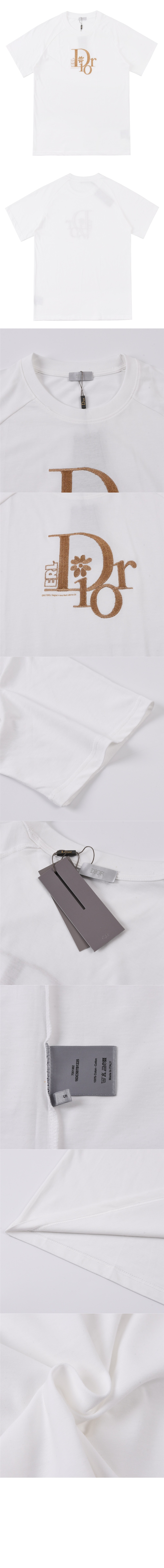 디올 로고 프린트 반팔