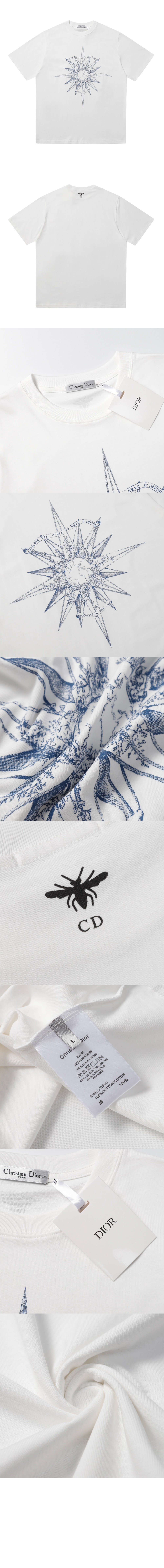 디올 플라워 코튼 톱