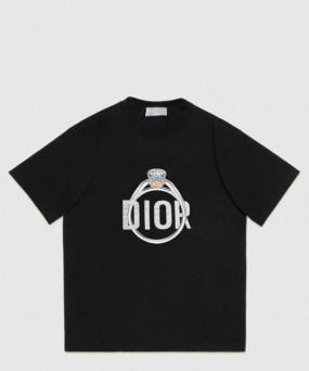 디올 로고 프린트 반팔