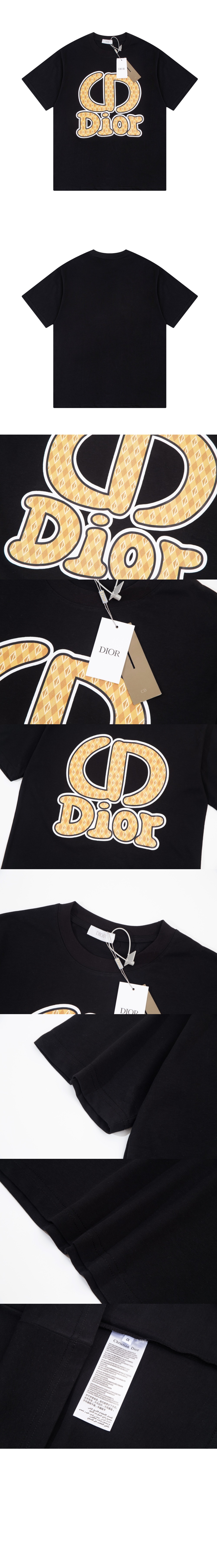 디올 로고 프린트 반팔