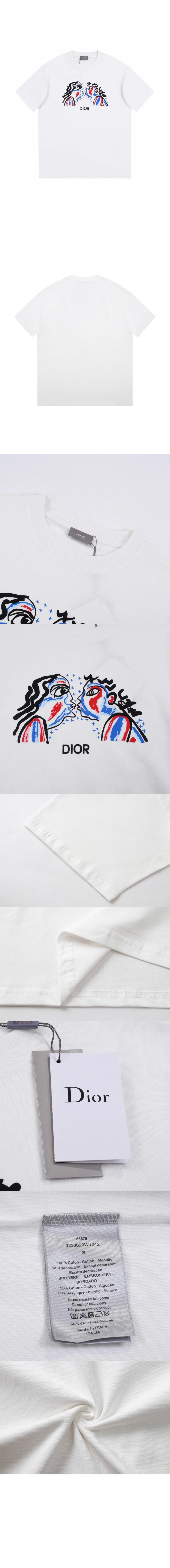 디올 플라워 코튼 톱