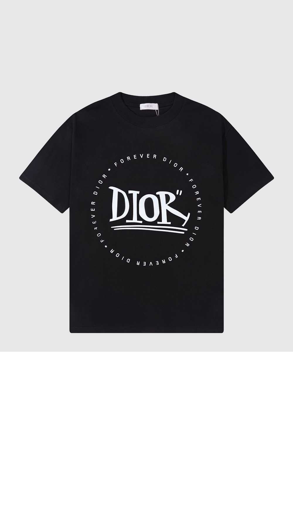 디올 로고 프린트 반팔