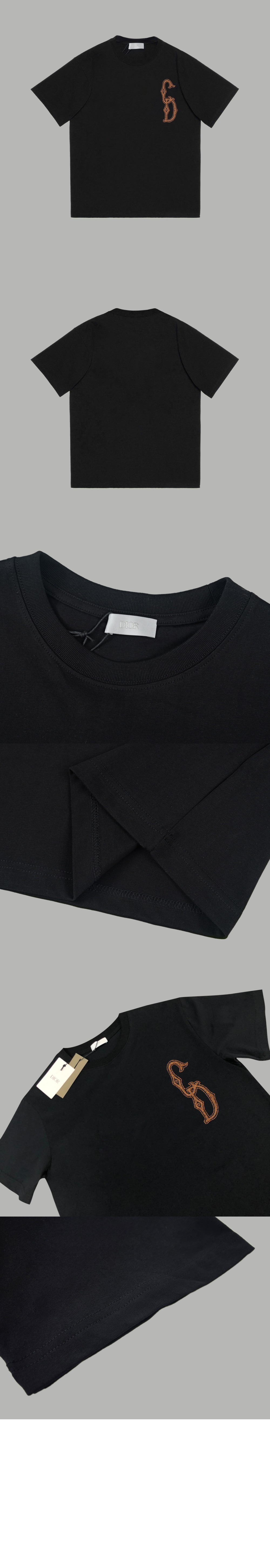 디올 로고 프린트 반팔