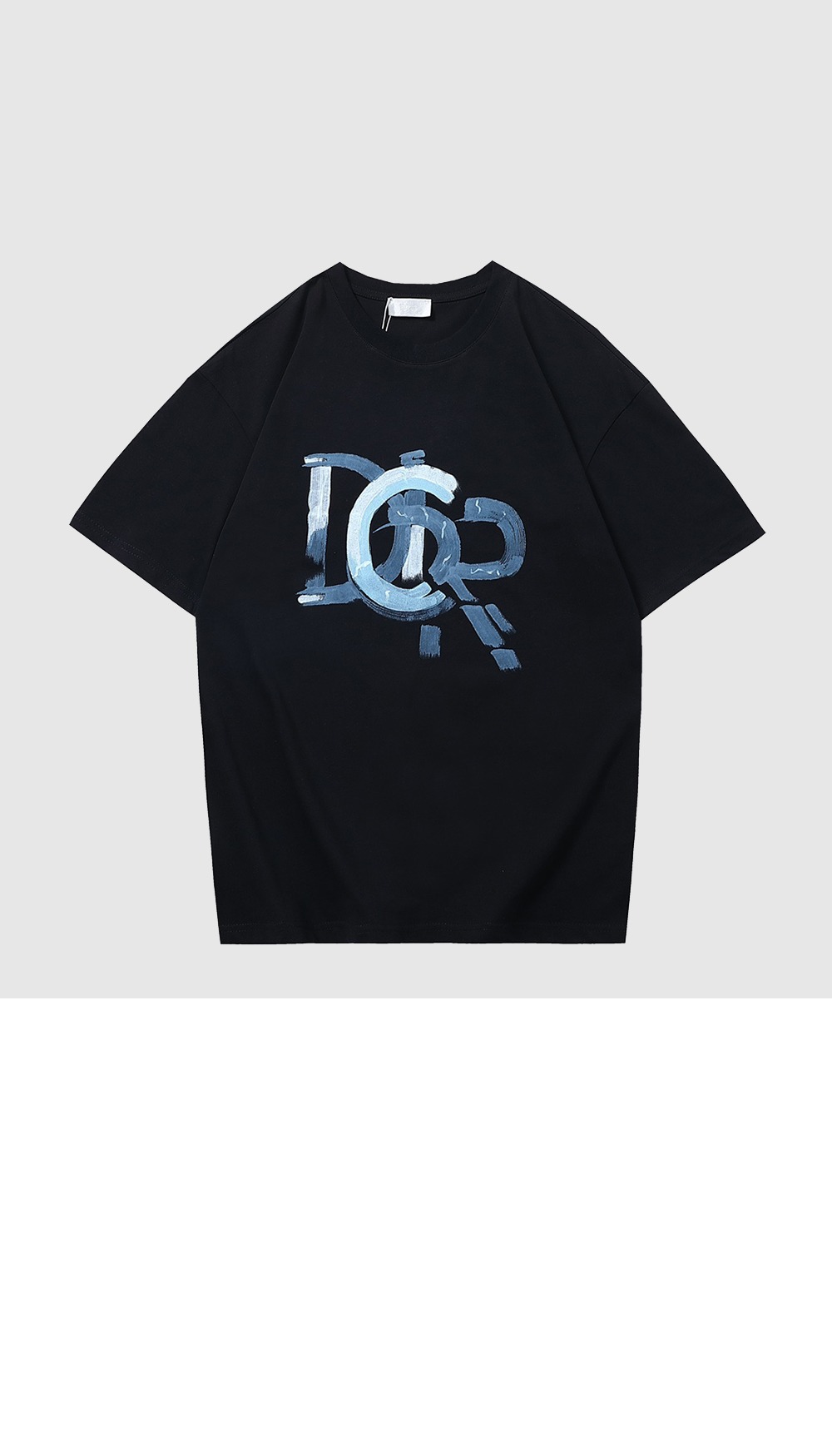 디올 로고 프린트 반팔