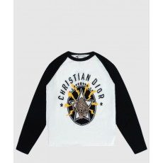 디올 긴팔 프린트 톱