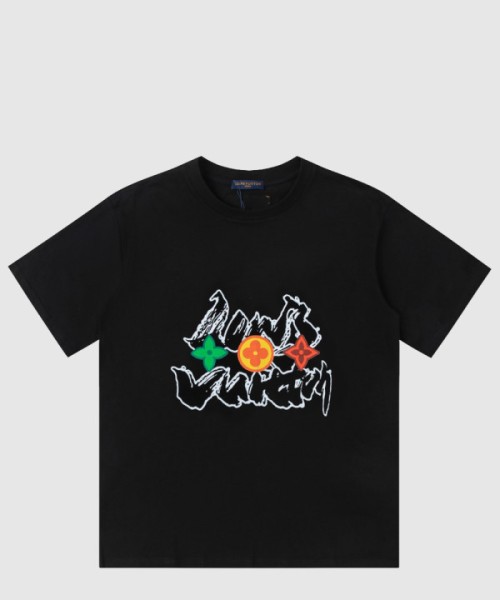 루이비통 로고 프린트 반팔