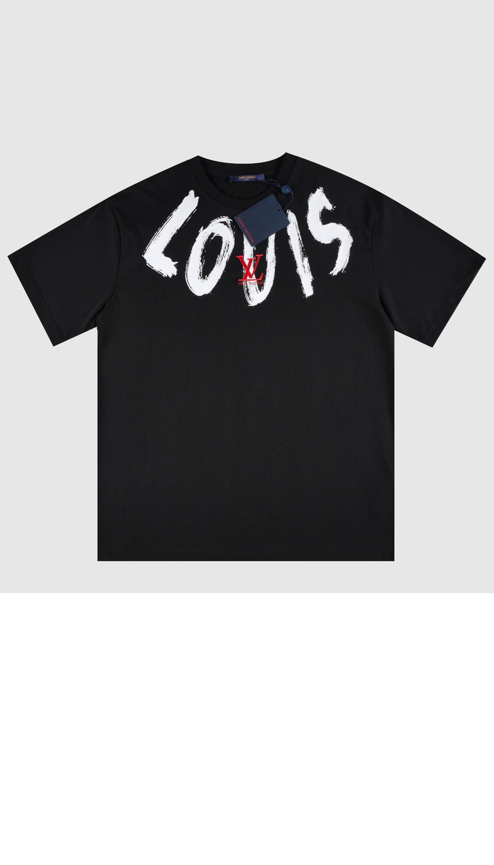 루이비통 로고 프린트 반팔