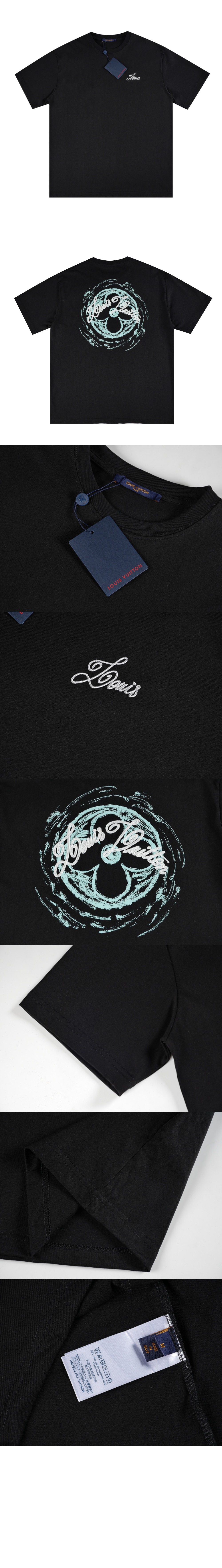 루이비통 로고 프린트 반팔