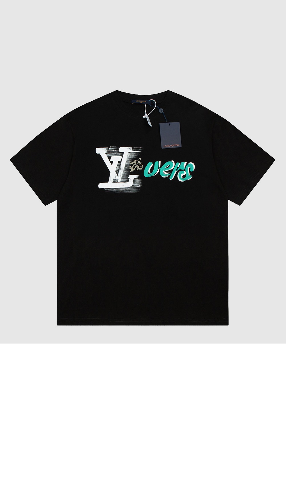 루이비통 로고 프린트 반팔