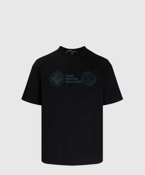 루이비통 로고 프린트 반팔