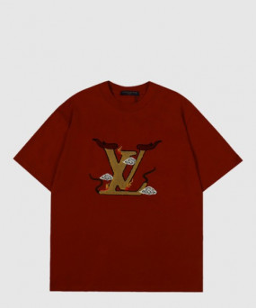 루이비통 로고 프린트 반팔